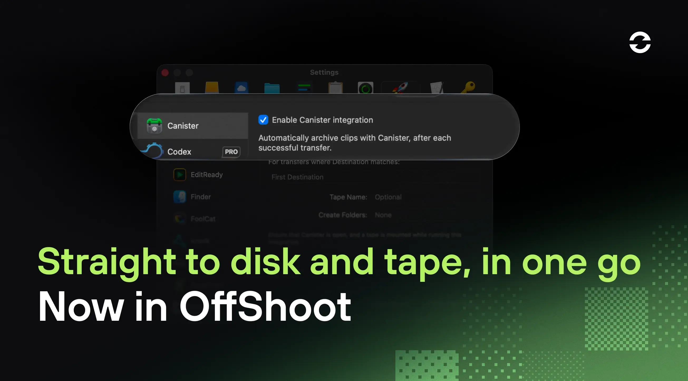 Straight to disk and tape, in one go